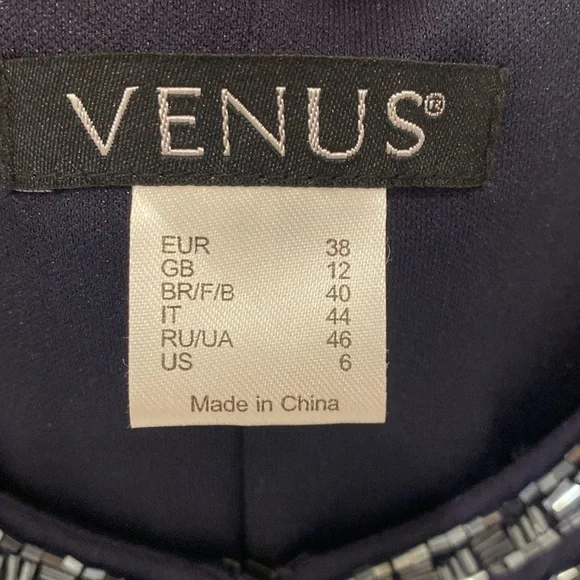 NWOT Venus beaded party cocktail dress. 6 - Picture 9 of 13